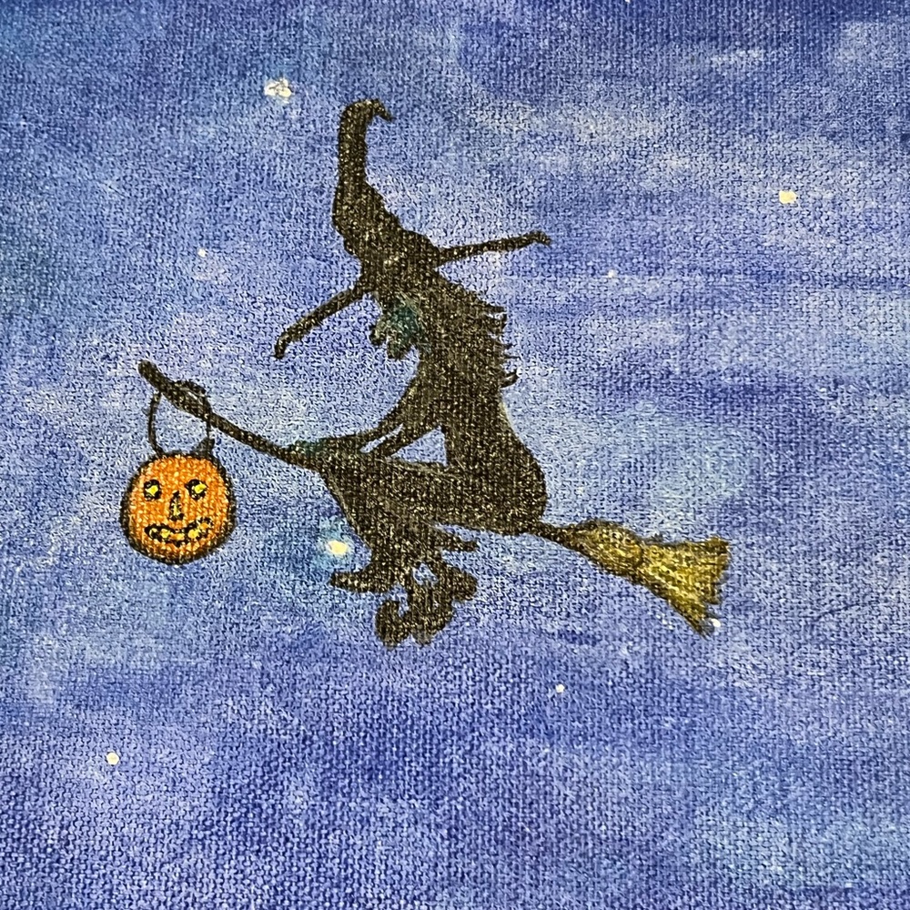 Original Art Painting 2009 Halloween Folk Art Hand Painted 16x20” Display Mural - Picture 4 of 16